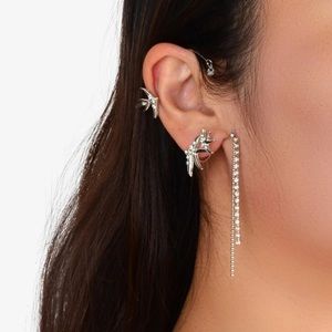 ⭐️ Stunning Abstract CZ Tassels Pierce-less Abstract Right Ear Ear Cuff ⭐️